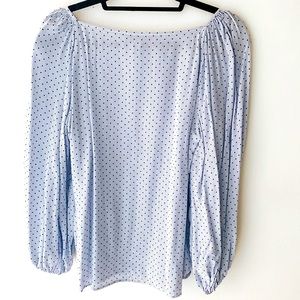 LOFT long sleeve stripe/dot blouse US S